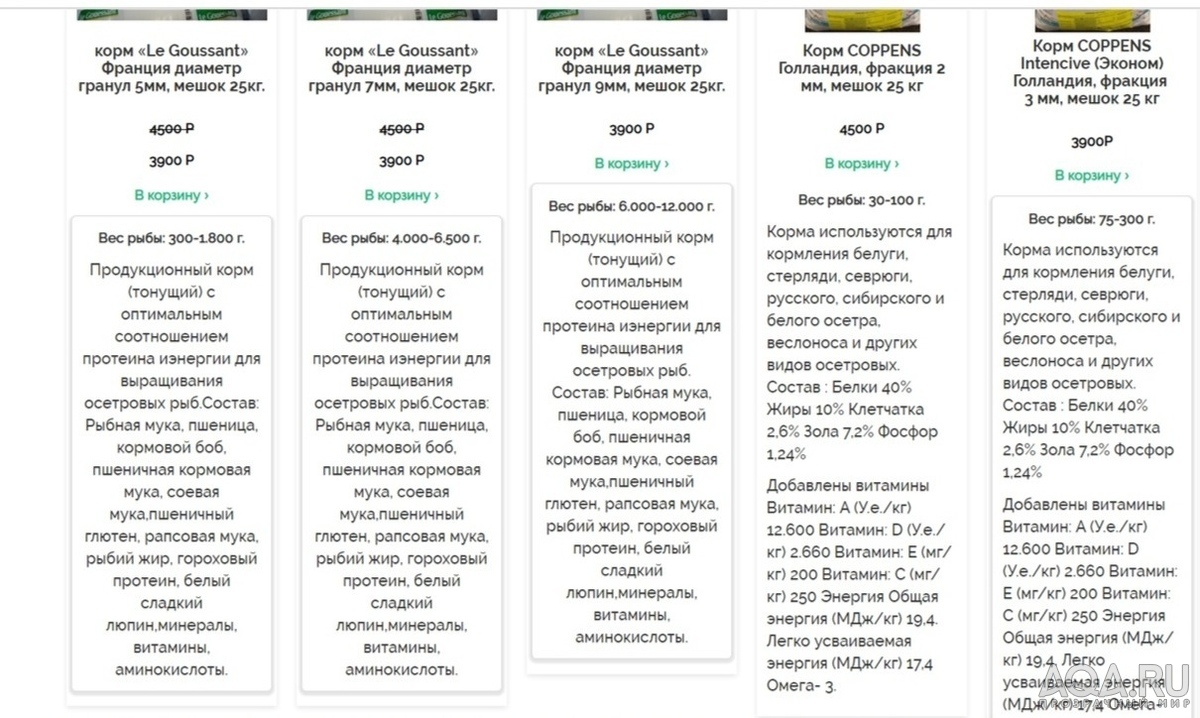 Сухой корм для мелкой рыбы