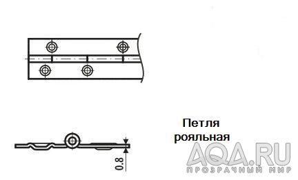 Стойка петля рояльная