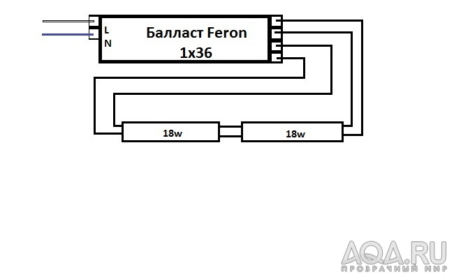 Схема Feron 1x36 действ.