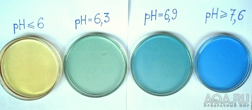 Бромтимоловый синий - индикатор для определения pH воды.