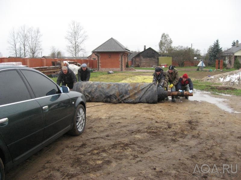 укладка бутилкаучука, полотно 30 Х 30 м.