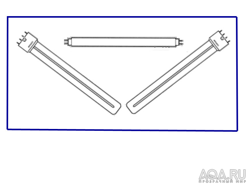 Расположение ламп КЛЛ в короткой крышке