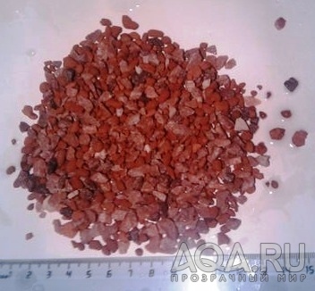 Грунт красный с розовым кварцитом (14 кг)