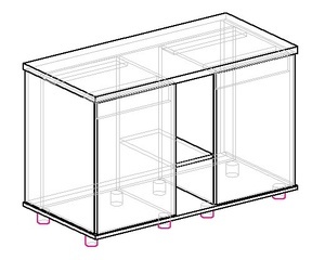 Чертеж тумбы под аквариум 300 литров