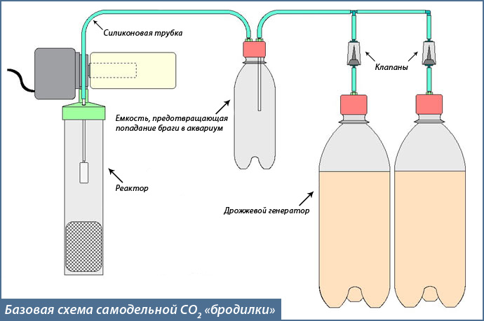 Колокол для СО2. Подача CO2 через колокол